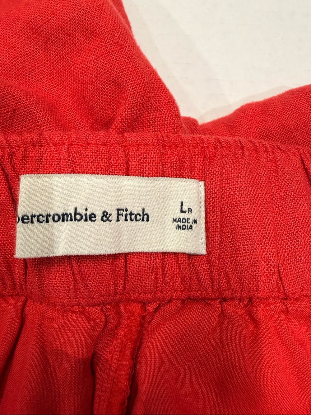 🌻ABERCROMBIE & FITCH Red Elastic-Waist Lined Pants - Picture 10 of 13